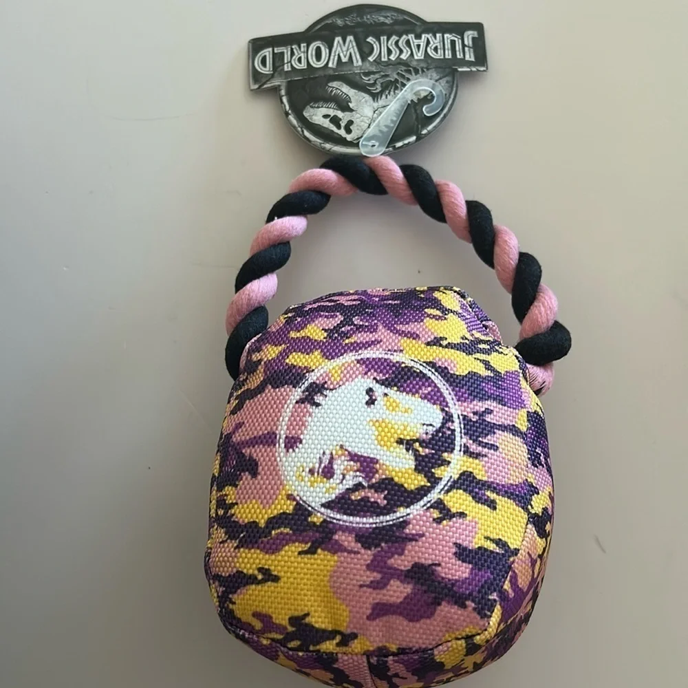 Jurassic World Purple Camo Dog Pull Toy - NEW WITH TAGS
